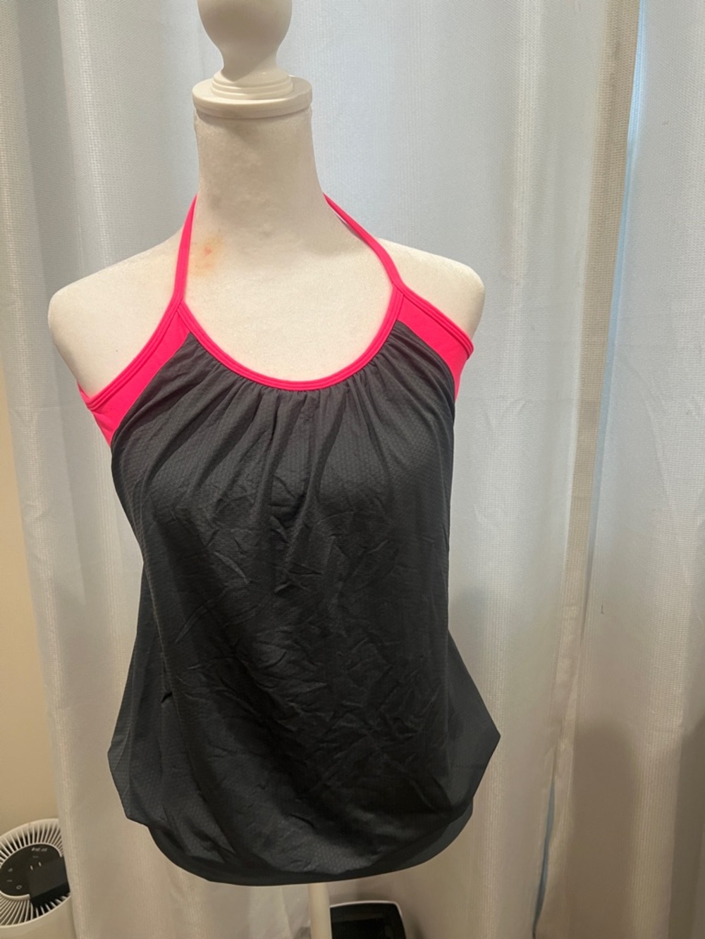 lululemon athletica Grey Tank Top with Pink Trim